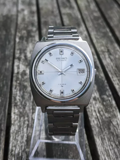 SEIKO 7005-7010 SILVER Crosshair dial 1969 watch - Excellent Original  Condition EUR 51,34 - PicClick IT