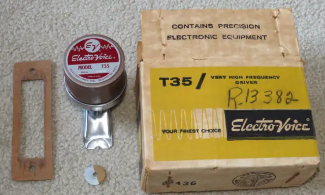 AS-IS PARTS OR REPAIR ONLY Vintage EV Electro Voice T35 Tweeter Speaker 16 Ohm