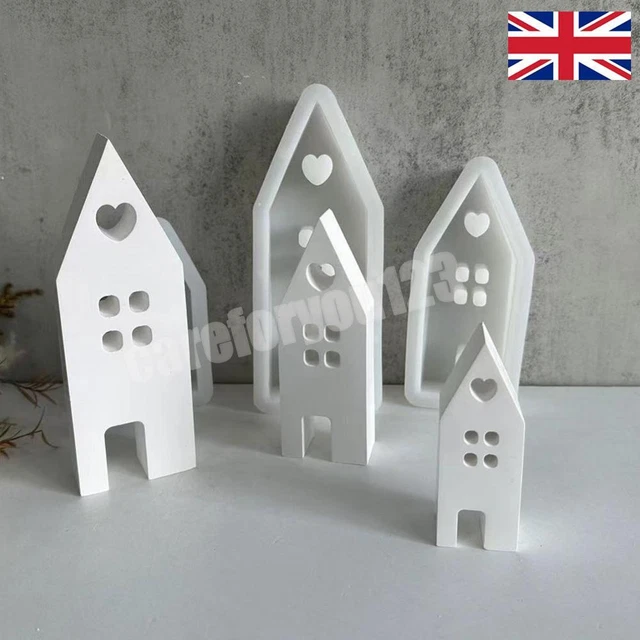 Stampi In Silicone A Forma Di Casetta - 12 Pezzi, Per Candele, Resin Art, Decorazioni Fai-da-te!