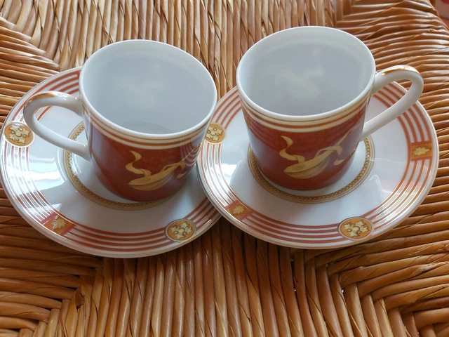 Ensemble 2 Tasses à Café Et Soucoupe + Sucrier – Porcelaine Bleue, Images D’Orient