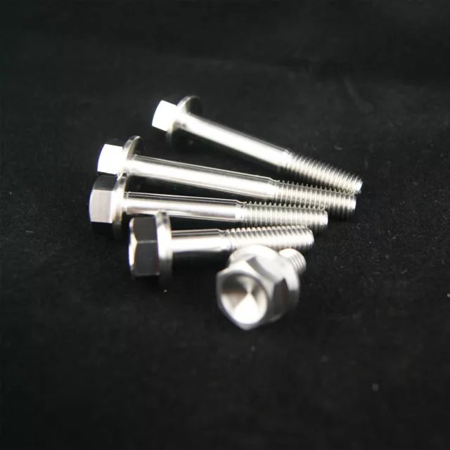 DIN6921 Gr5 Titanium Alloy Flange Bolts Fastener Hex M6 M8 M10