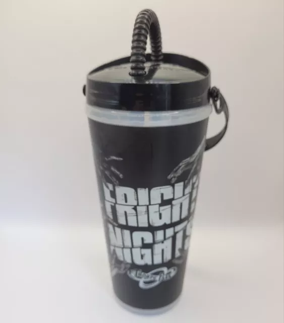 Thorpe Park Fright Nights Drinks Cup With Lid And Straw.