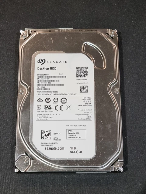 Disque Dur Interne Seagate 1To (ST1000LM024) 2.5" SATA - Pour PC Portable - Occasion Formaté