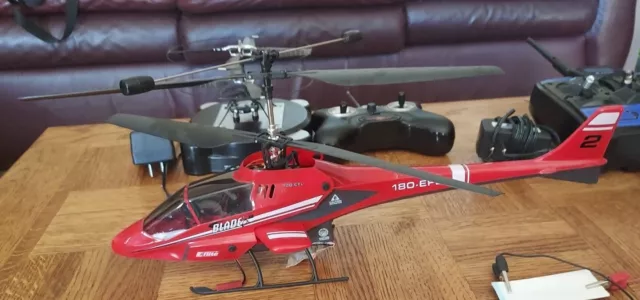 Eflite Blade CX2 Remote Control Helicopter No Batts As Is + Blade Runner