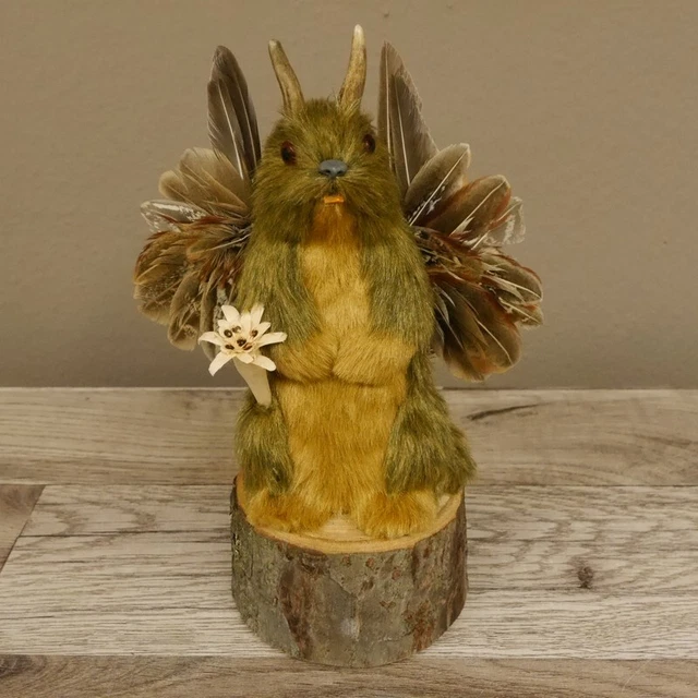 Wolpertinger Mini Maclean Preparado Con Edelweiß, Ala Y Cornamenta #86.15.4 2