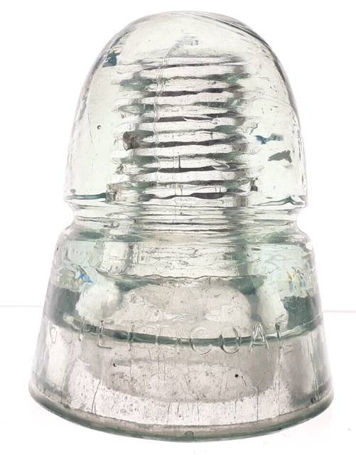 CD 145 Ice Aqua HGCO Antique Glass Telegraph Insulator BEEHIVE STYLE G9 2