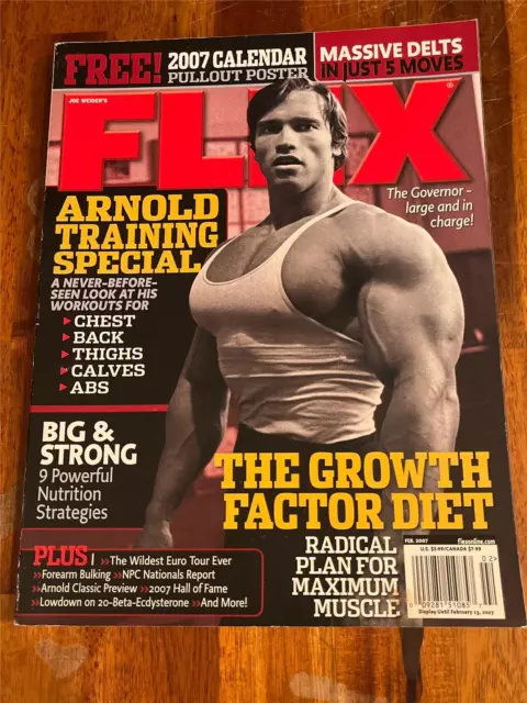 FLEX bodybuilding muscle magazine ARNOLD SCHWARZENEGGER 2-07