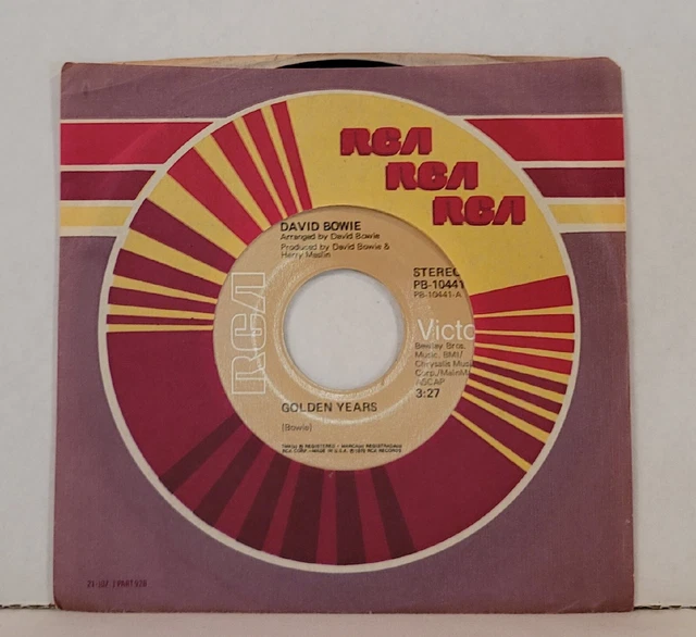 David Bowie ‎– Golden Years / Can You Hear Me 45 RPM  original  VG+