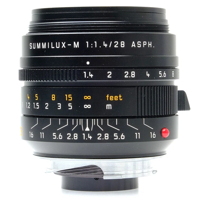Lente Leica 28 mm f1,4 Summilux-M asph, negra (en caja) 11668