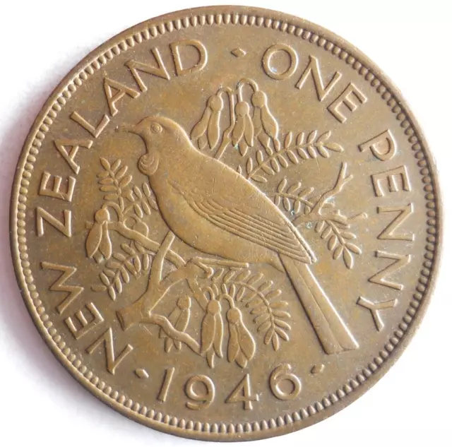 1946 Nouvelle-Zélande Penny - Excellent Pièce de Monnaie Nouvelle Zélande