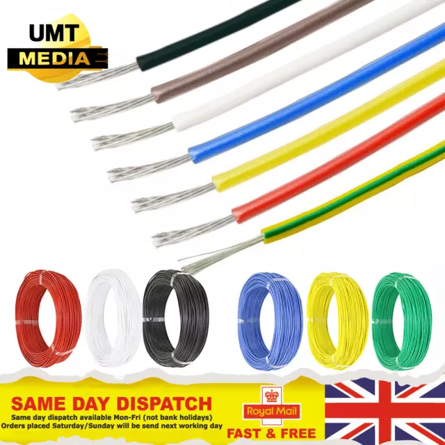 Automotive Hookup Wire Auto Cable 2.5/1.5/0.5mm 14/16/18/20/22 AWG 12V/24V AMP