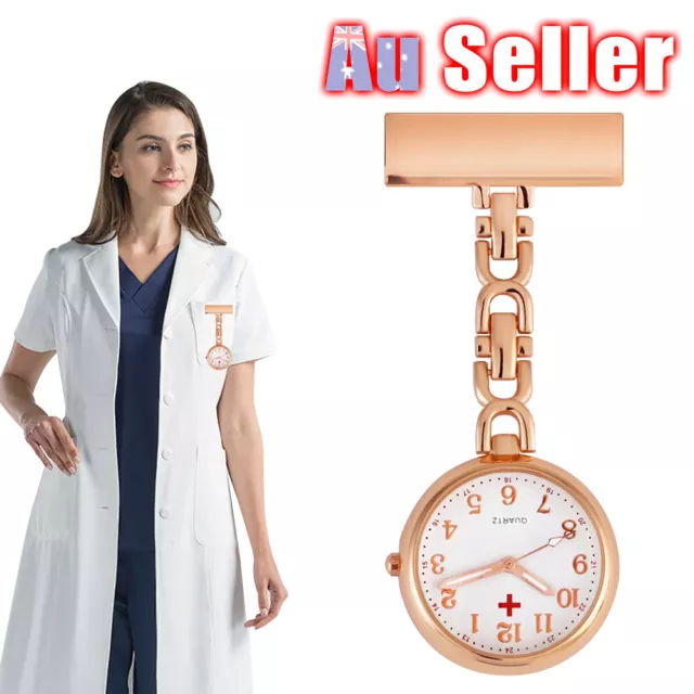 Pocket Large Face Watch Nurse Fob Rose Gold Nursing Pendant Fashion