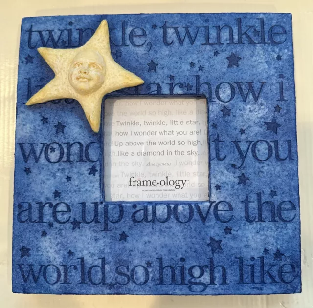 United Design Little Star Photo Frame Heavy Resin Twinkle Twinkle Poem 7.5” Sq.