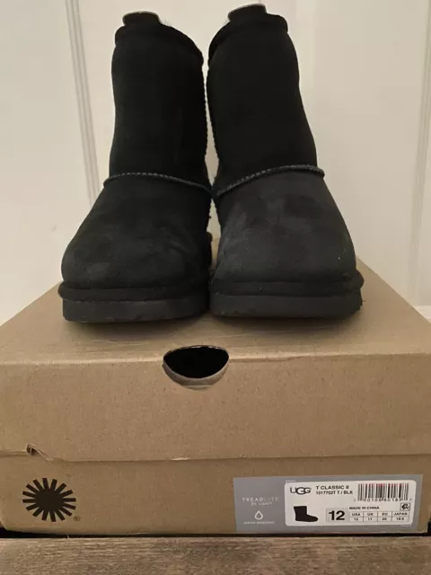 Ugg T Classic Ii Boot Black Toddler Size 12 1017703