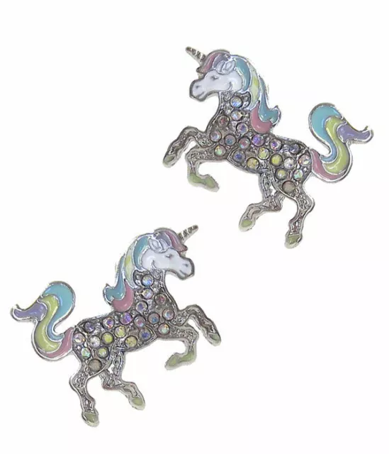 Horse & Western Jewellery Jewelry Women Girl Dainty Unicorn Stud Earrings Silver