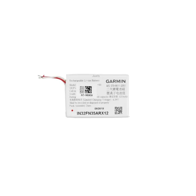 Original OEM Garmin Fenix 6X Battery Replacement 420mAh 361-00126-00 Repair Part