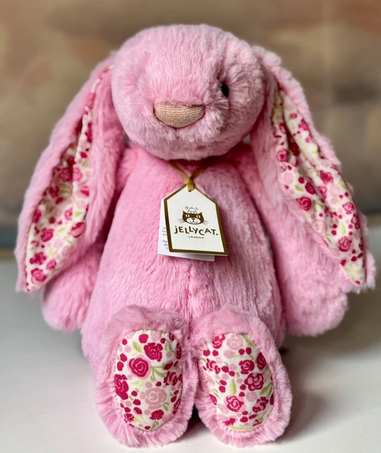 Transparent Pink Rabbit JELLYCAT BLUSHKIN BLOSSOM Luxe Bunny New With Tags Genuine Free ...