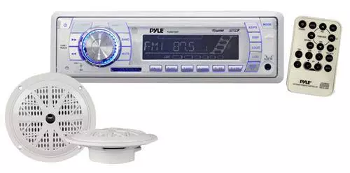 New Pyle PLMRKT32WT In-Dash Marine AM FM PLL Tuning Radio w/ USB SD/MMC Reader