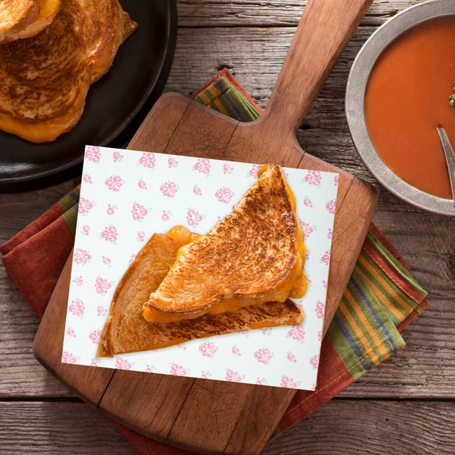 Carta Oleata Alimentare 100 Fogli 18x18cm - Antiaderente Per Panini E Hamburger