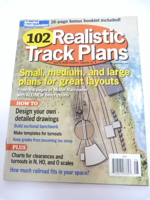 102 Realistic Track Plans by Model Railroader. Most scales. 82 pages.