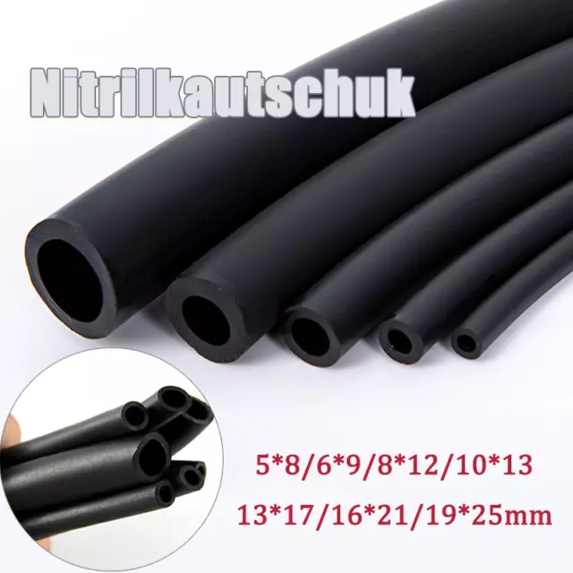 Schwarz Nitril Gummischlauch Kraftstoffschlauch Benzinschlauch Ölschlauch  3-25mm