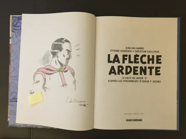 Eo - La Fleche Ardente - Dedicace Christian Cailleaux - Blake Mortimer - Jacobs.