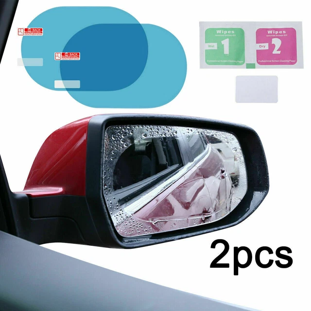 2Pcs Car Anti Water Mist Film Anti Fog Rainproof Rearview Mirror Clear vision UK