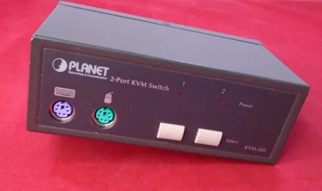 Planet 2-Port Ps/2 Svga KVM Switch Boite KVM - 200