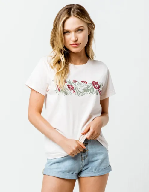 Roxy Women's Heritage Floral Graphic Tee T-Shirt - Pink