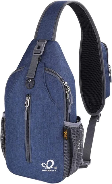 NAOYQ Crossbody Sling Bag Zaino Monospalla Donna in nylon leggera Borse a zainetto con tracolla larga Borsa a Spalla borsello tracollina Impermeabile Marsupio sportivo alla moda Nero
