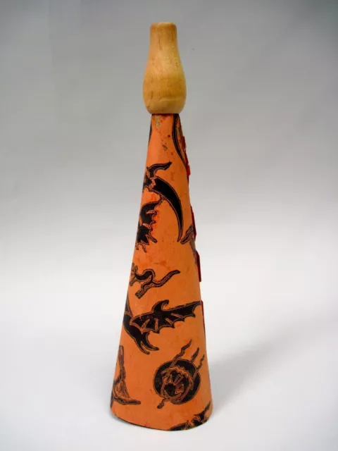 Vintage HALLOWEEN Paper/Cardboard Noisemaker Horn Wood Top 1930's VERY SCARCE!