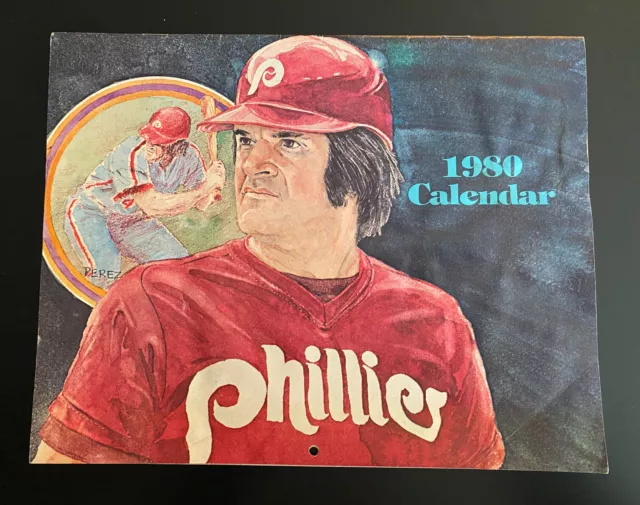 VINTAGE 1980 PHILADELPHIA Phillies Team Wall Calendar! Pete Rose Cover