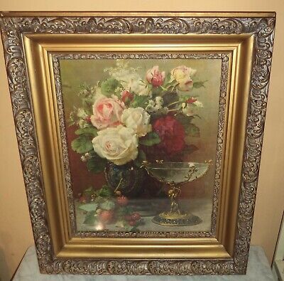 Antique Victorian  Ornate Gesso Wood Picture Frame Gold Gilt