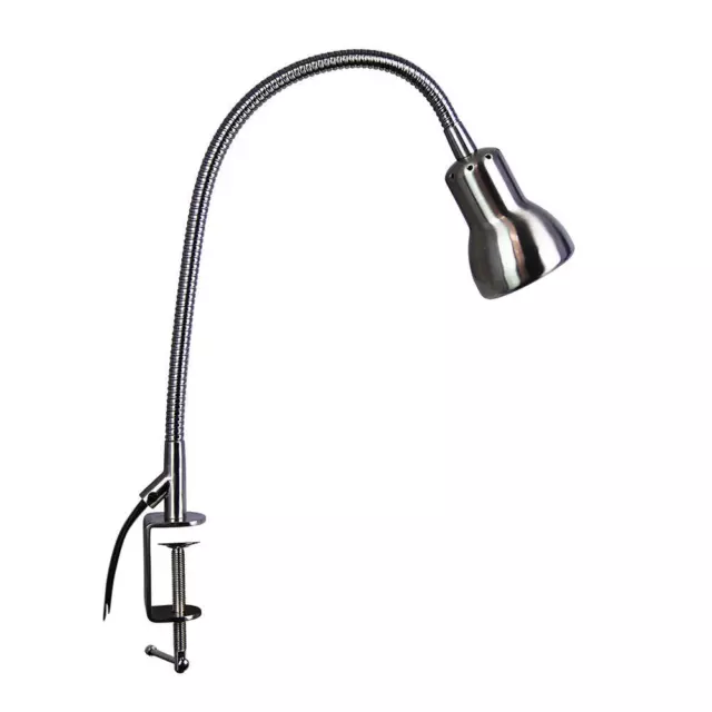 Oriel Lighting Scope Adjustable Gooseneck Clamp Lamp (Brushed Chrome)