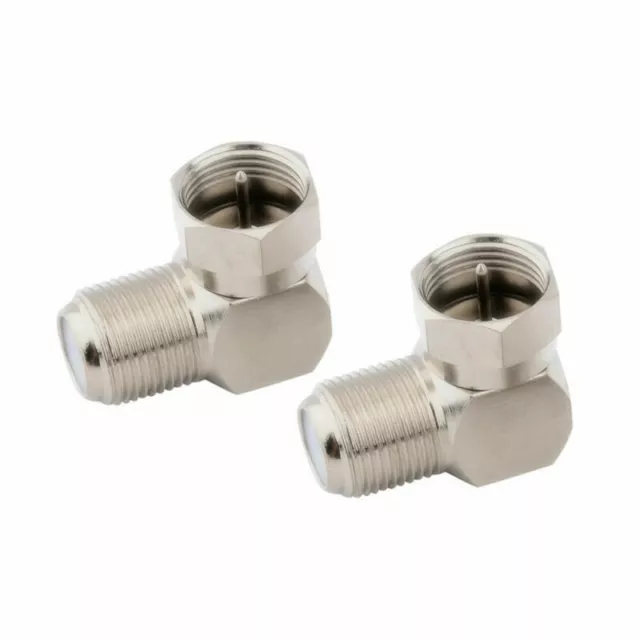 10Pcs F Male To F Female Right Angle 90° Coaxial Connector  Adapter Connector