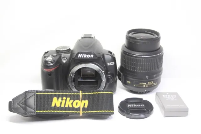 TAL CUAL Nikon D3000 Cámara DSLR de 10.2MP AF-S DX NIKKOR Lente 18-55 mm...