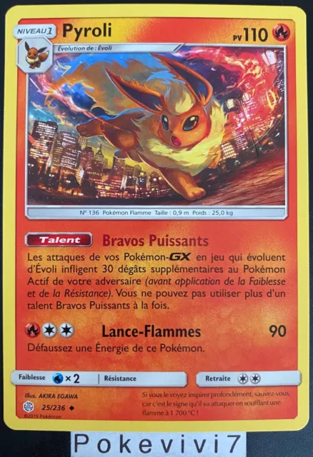 Carte Pokemon PYROLI 25/236 Unco Soleil et Lune 12 SL12 FR NEUF
