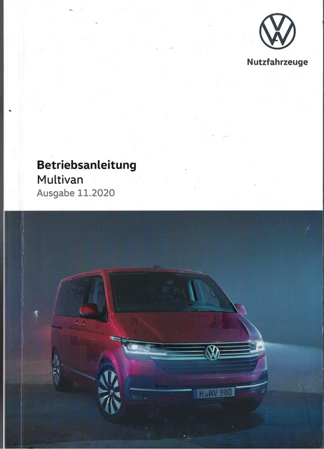 Original VW T6 Multivan Operating Instructions / Owner's Manual (German, 92405200)