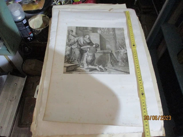 Hijo Pródigo - R. D'Azeglio Grabado Original Primero 800