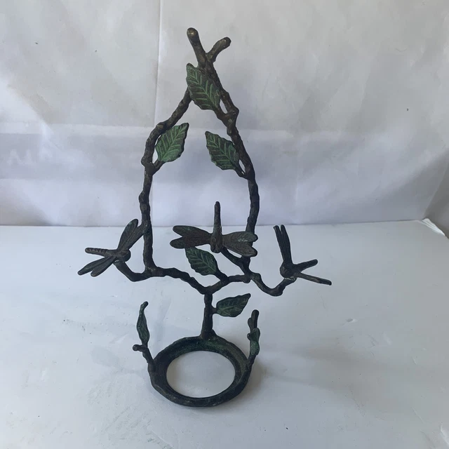Vintage Cast Iron Dragonfly Dragon Fly Wall Mounted votive Candle Holder Vintage Cast Iron Dragonfly Dragon Fly Wall Mounted votive Candle Holder