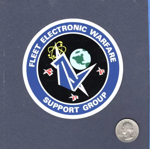 Sticker FLEET ELECTRONIC WARFARE SUPPORT GROUP US Navy Ship Squadron Patch Image