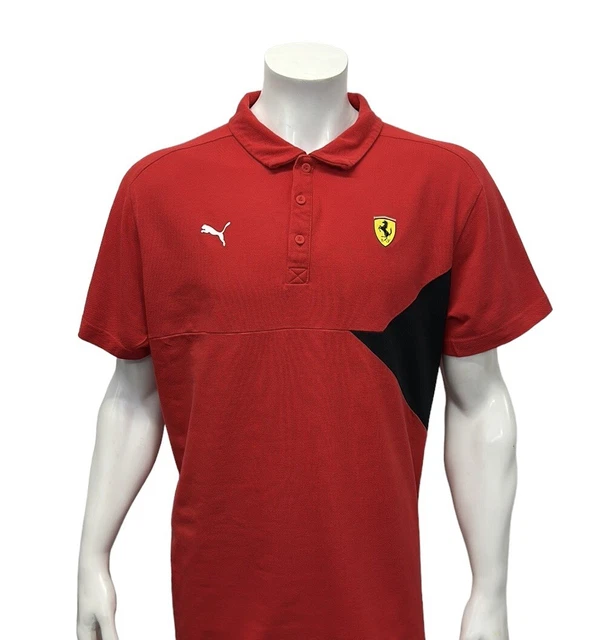 Puma Official Scuderia Ferrari Red Short Sleeve Red Men's Polo Shirt Size XXL