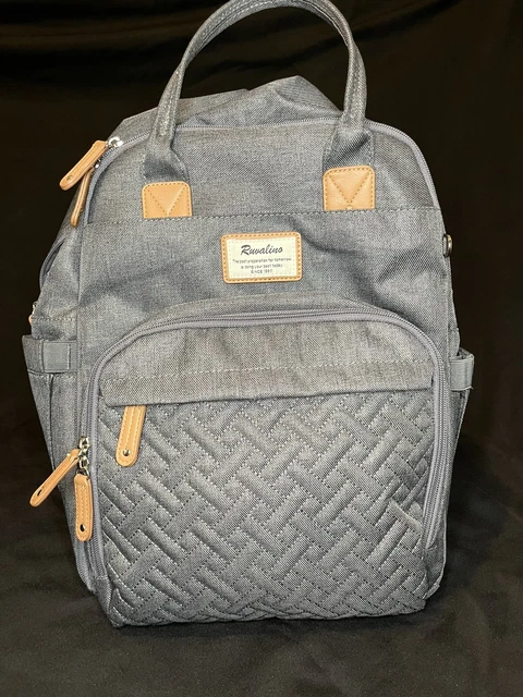 Diaper Bag Backpack, RUVALINO Multifunction Travel Back Pack Gray