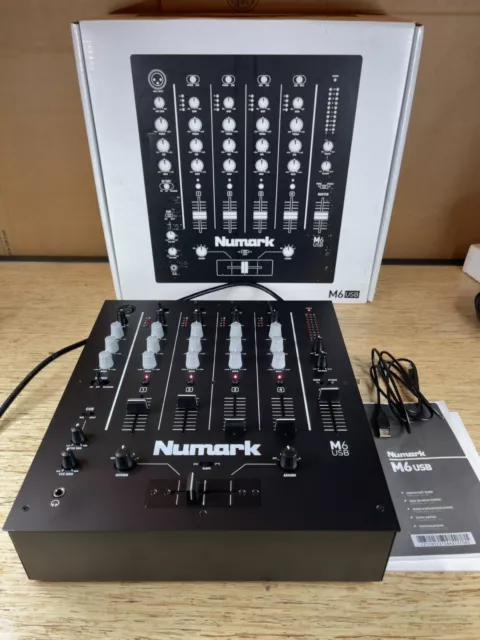 Numark M6 Usb 4-Channel Dj Mixer Silver/Black 2