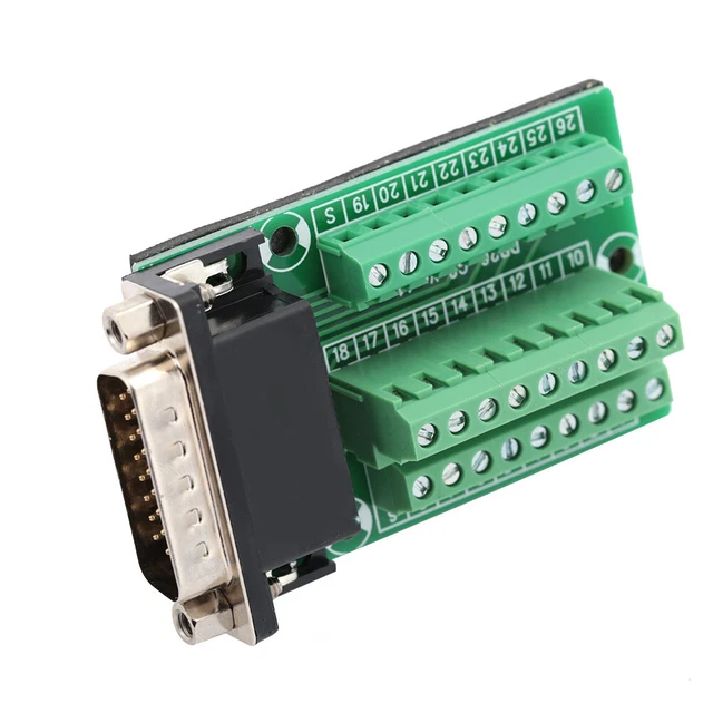 DB26 -SUB 26 Broches Fiche Mâle Adaptateur Vers Carte PCB Connecteur Terminal