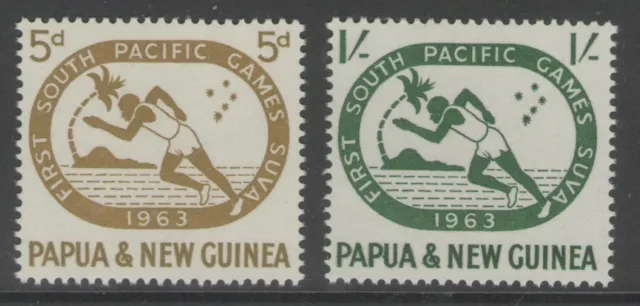 Papua New Guinea Sg49/50 1963 South Pacific Games Mnh