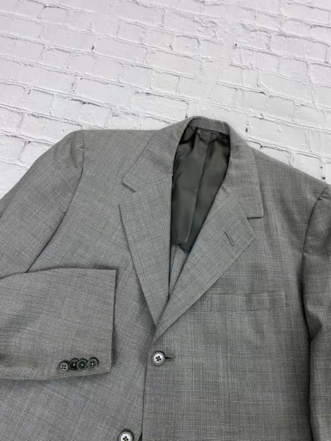 Bespoke Oxxford Clothes Super Sport Coat Blazer Jacket 42R Windowpane Plaid