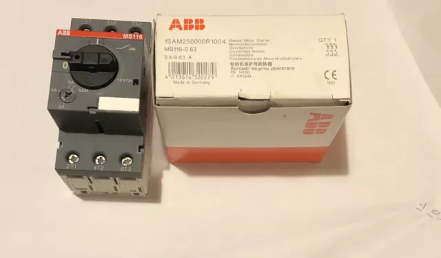 ABB avviamento motore manuale - MS116-0.63 - 0.4 - 0.63A 1SAM250000R1004