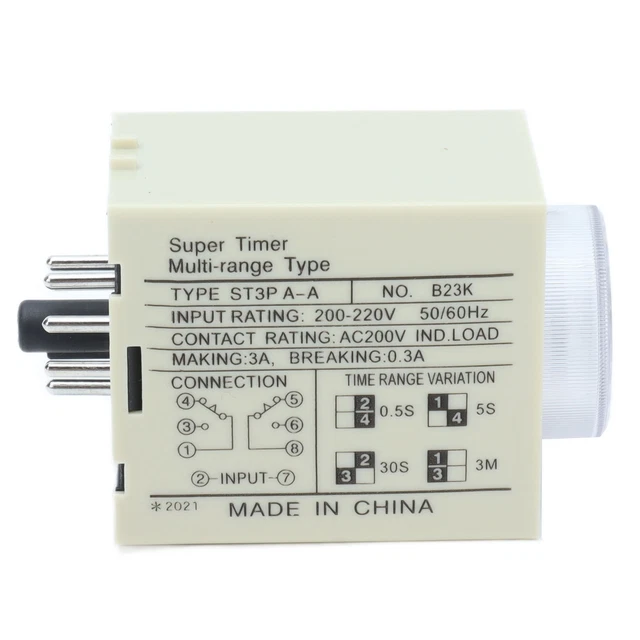 Relè Temporizzatore Airotronics 24V AC Con Spia Luminosa E Timer - Modello MC3003601H (1-15A)