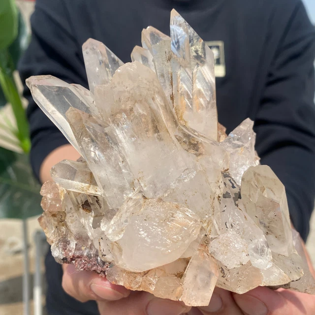 1.1lb Large Natural Clear White Quartz Crystal Cluster Rough Healing Specimen